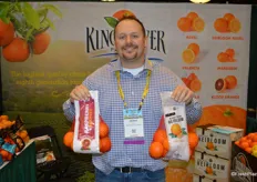 Jesse Silva with Kings River Packing shows Rapsberry oranges as well as Hierloom oranges. The Raspberry orange is an alternative name for blood oranges.